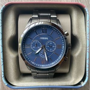 Blue Face Mens Fossil Watch